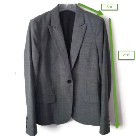 Theory Blazer Virgin Wool Jacket sz 12 - Picture 6 of 6